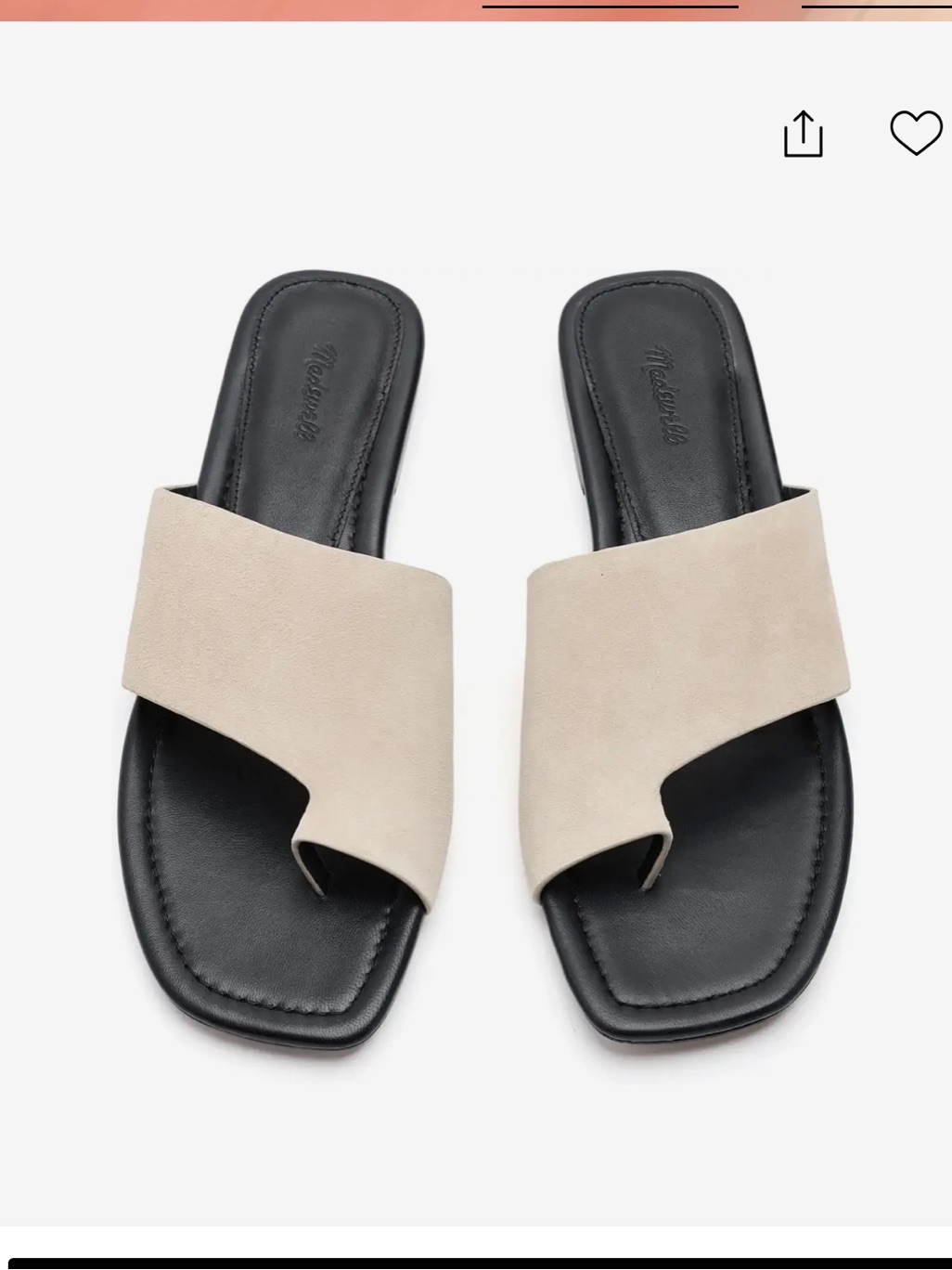 (New) Madewell Suede Slide Sandal
